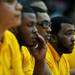 Ypsilanti junior Jalen Harmon on the bench during the game against Saginaw High on Tuesday, March 19. Daniel Brenner I AnnArbor.com